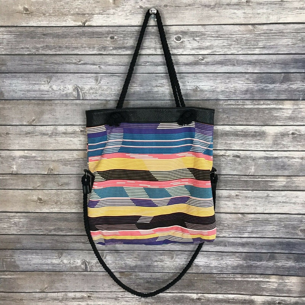 Vans Off The Wall Breakers Cream Stripe Beach Bag - Picture 3 of 8